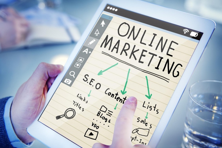 Why has the business sector been actively employing online marketing lately?